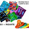 zestaw: 50 różnych prezerwatyw marki Durex i Pasante, (10 rodzajów),