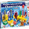 zestaw edukacyjny WIELKIE LABORATORIUM CHEMICZNE –  w sam raz dla początkujących chemików, szeroka gama instrumentów laboratoryjnych  i bezpiecznych substancji chemicznych do przeprowadzenia ponad 180 eksperymentów